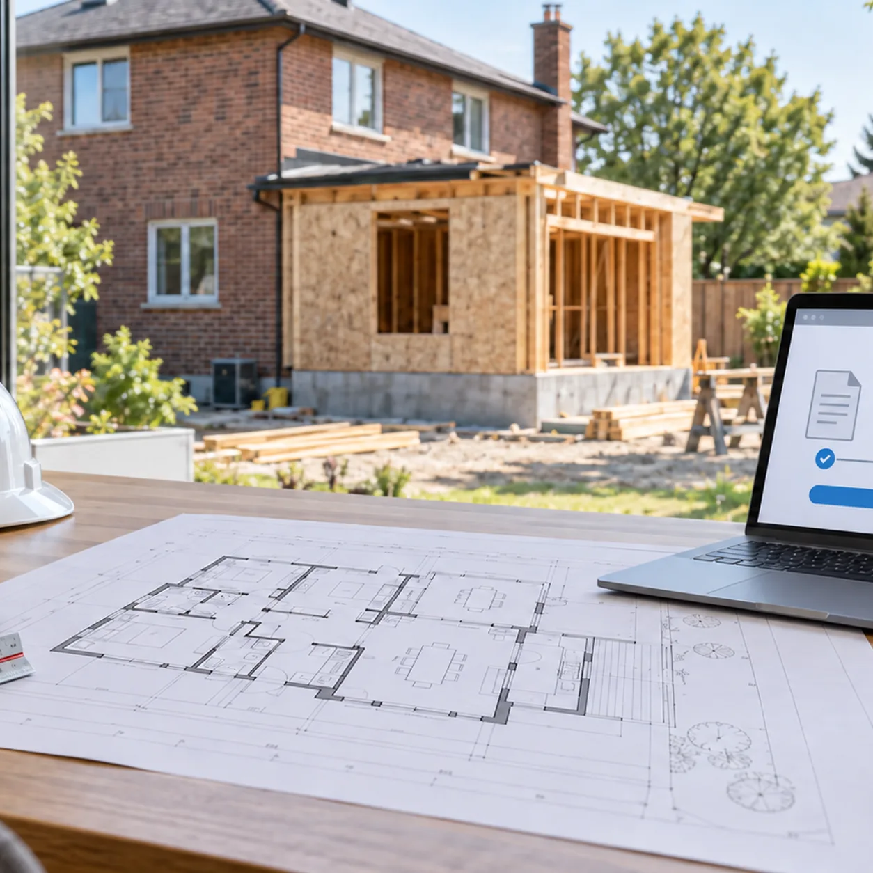 Permit drawings and digital submission tools for a Pickering renovation