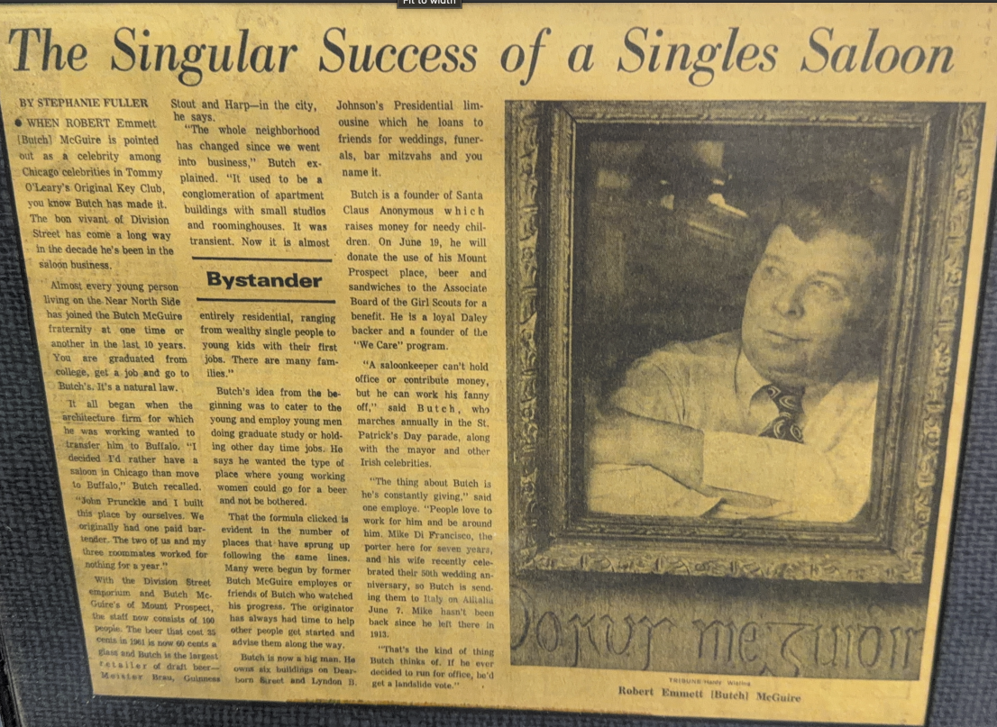 The Original Singles Bar: How Butch McGuire's Made Room for Women on Division Street