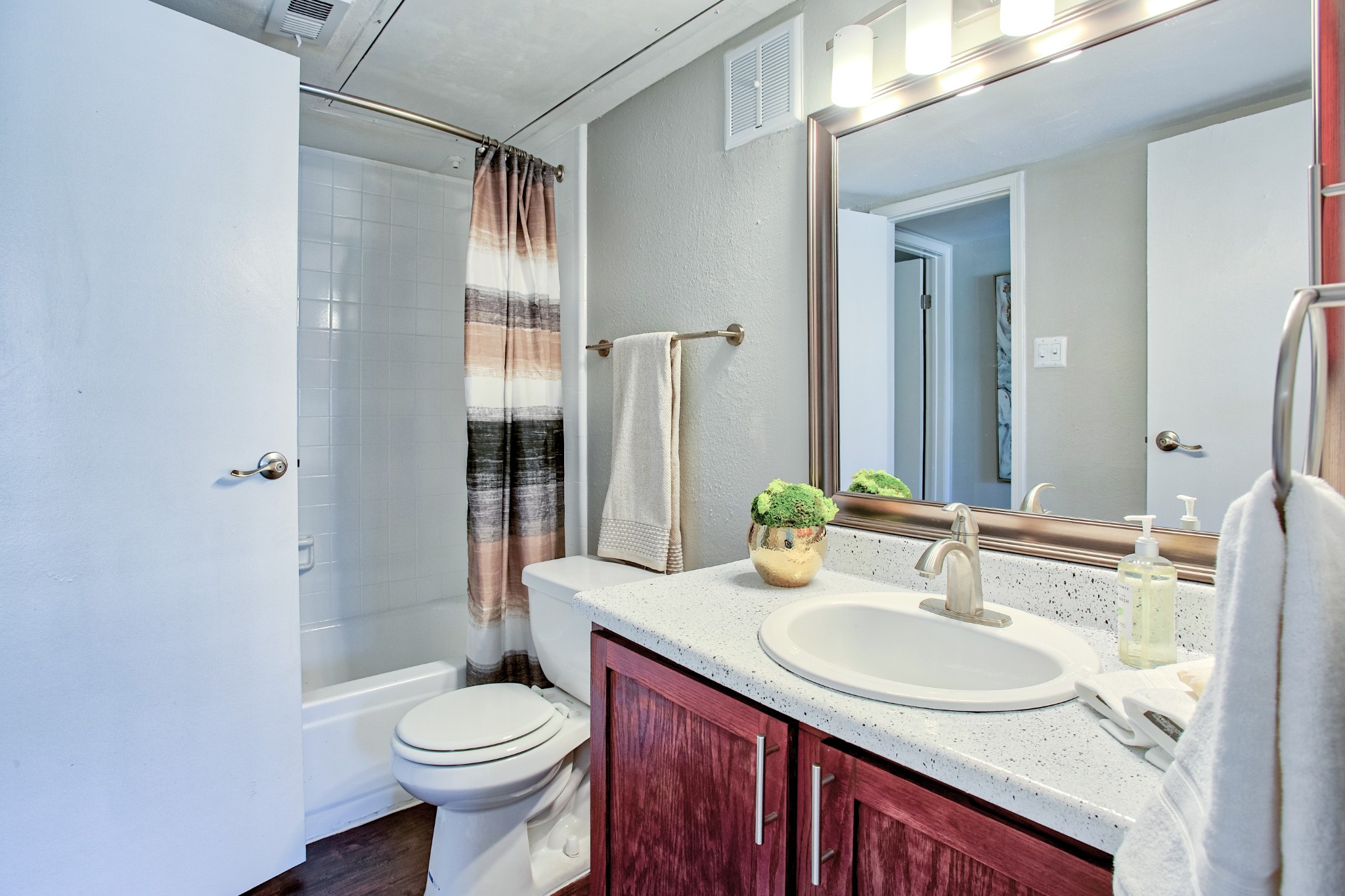 Bathroom at The Trails of Valley Ranch in North Irving, Texas