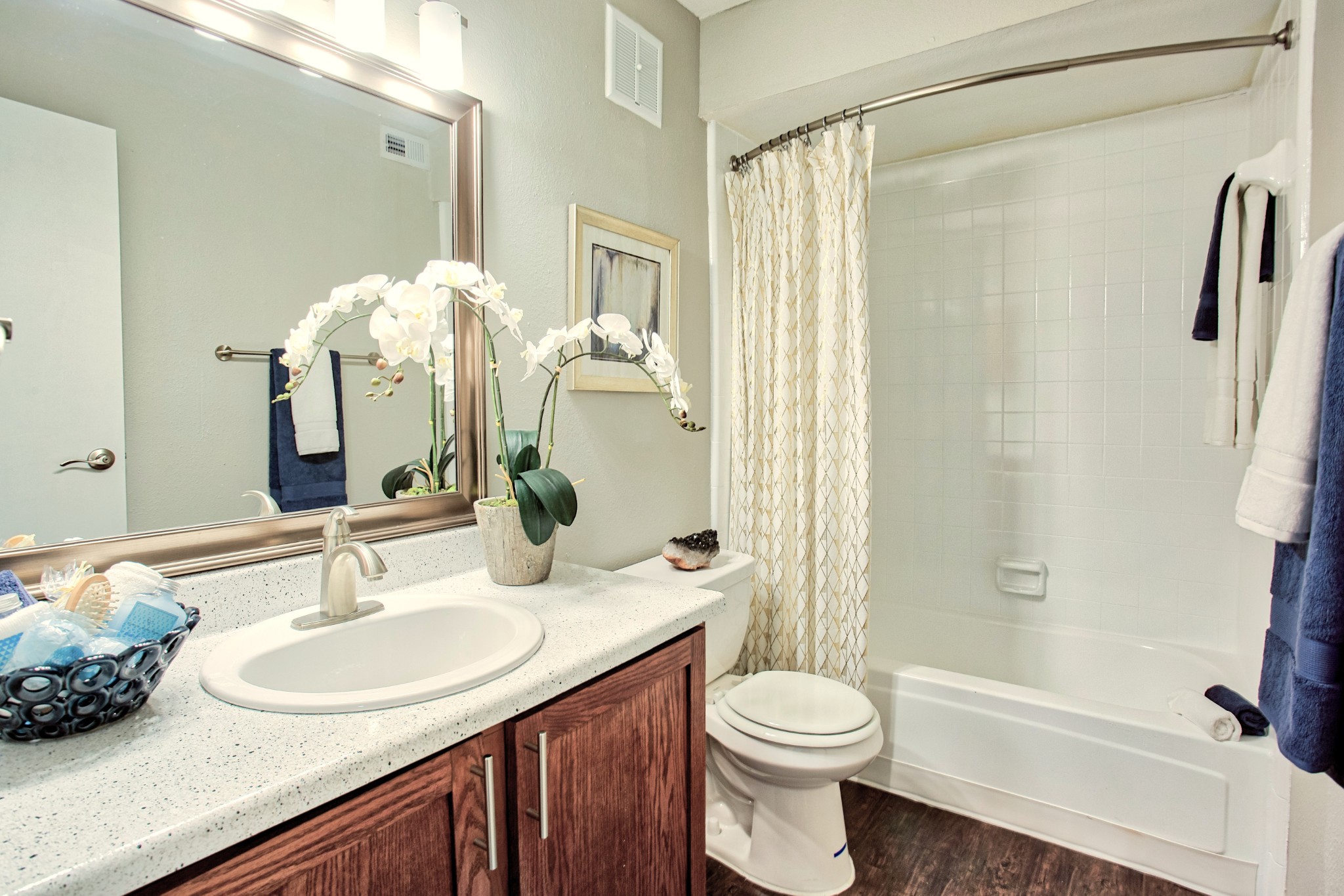 Bathroom at The Trails of Valley Ranch in North Irving, Texas