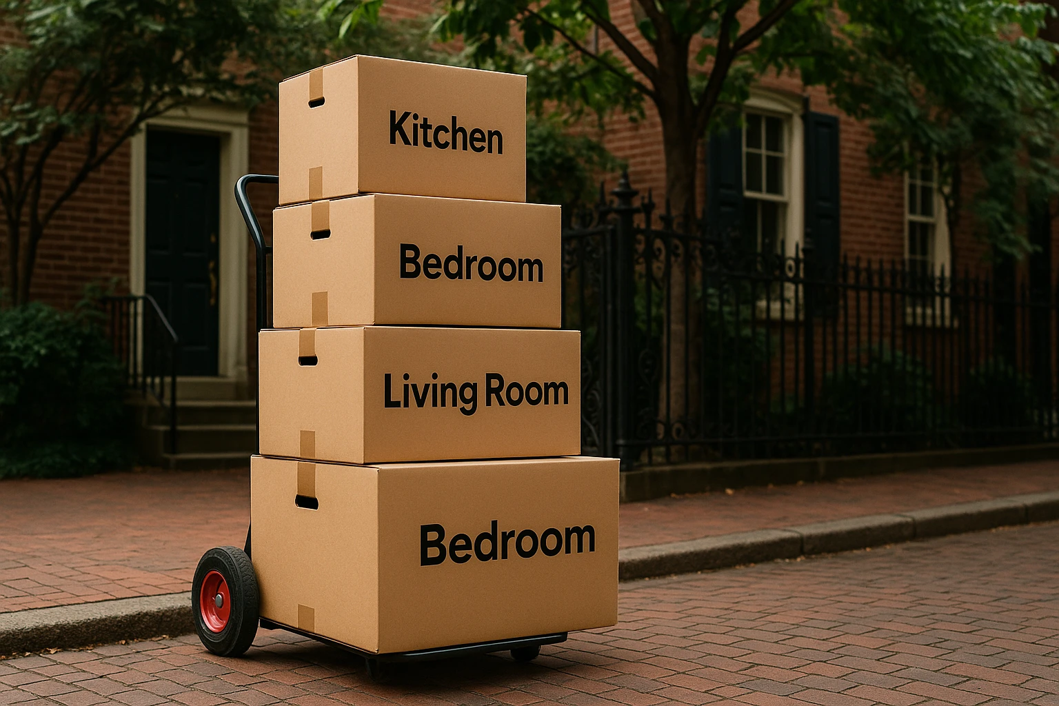 moving & storage service: loading a truck