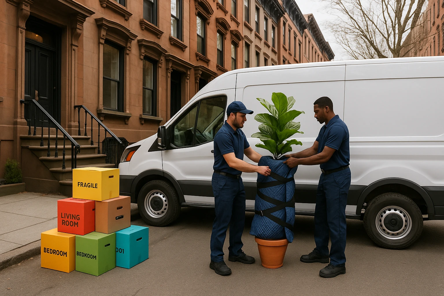 moving & storage service: loading a truck