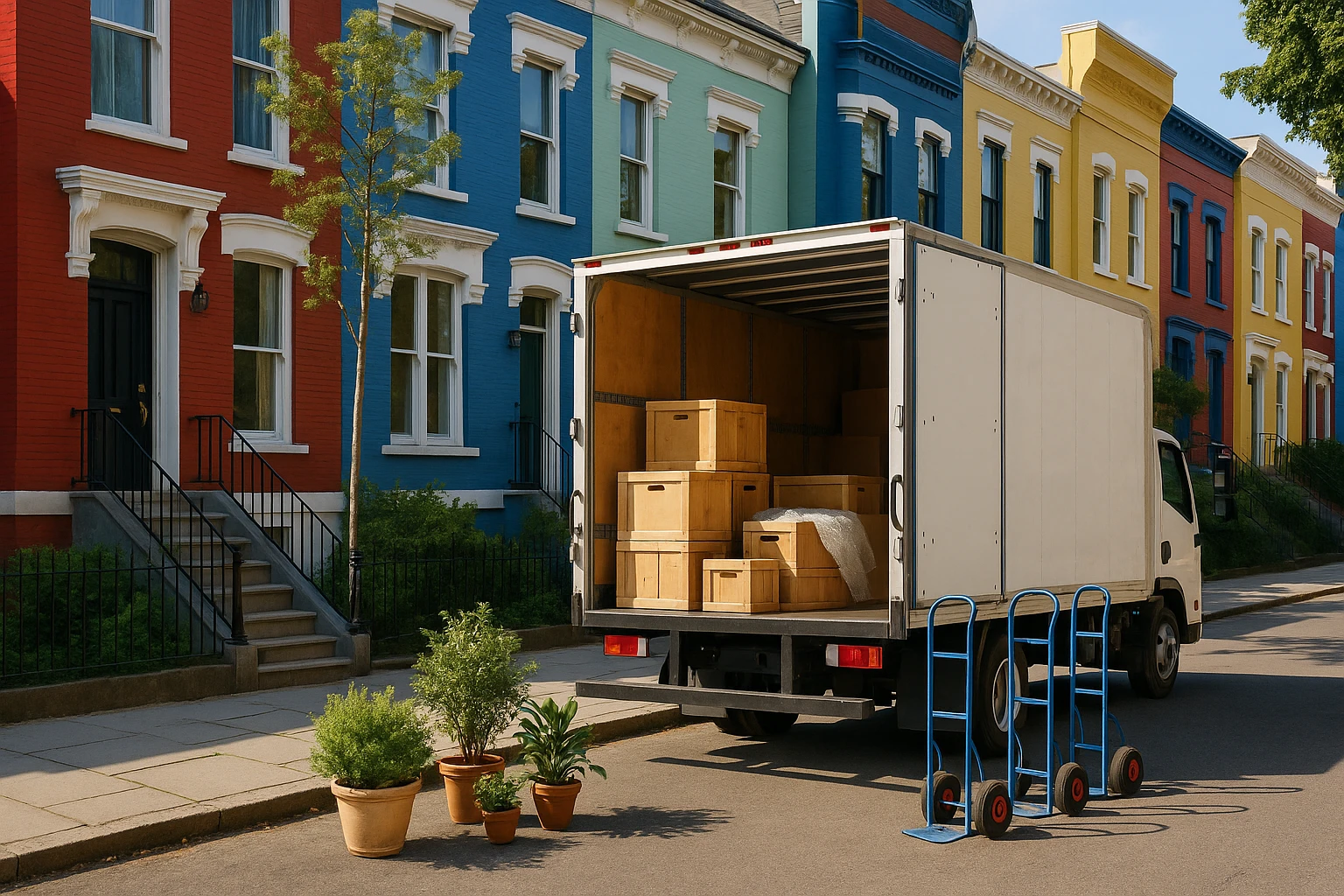 moving & storage service: loading a truck