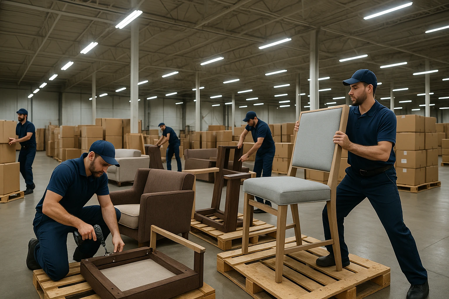 moving & storage service: loading a truck