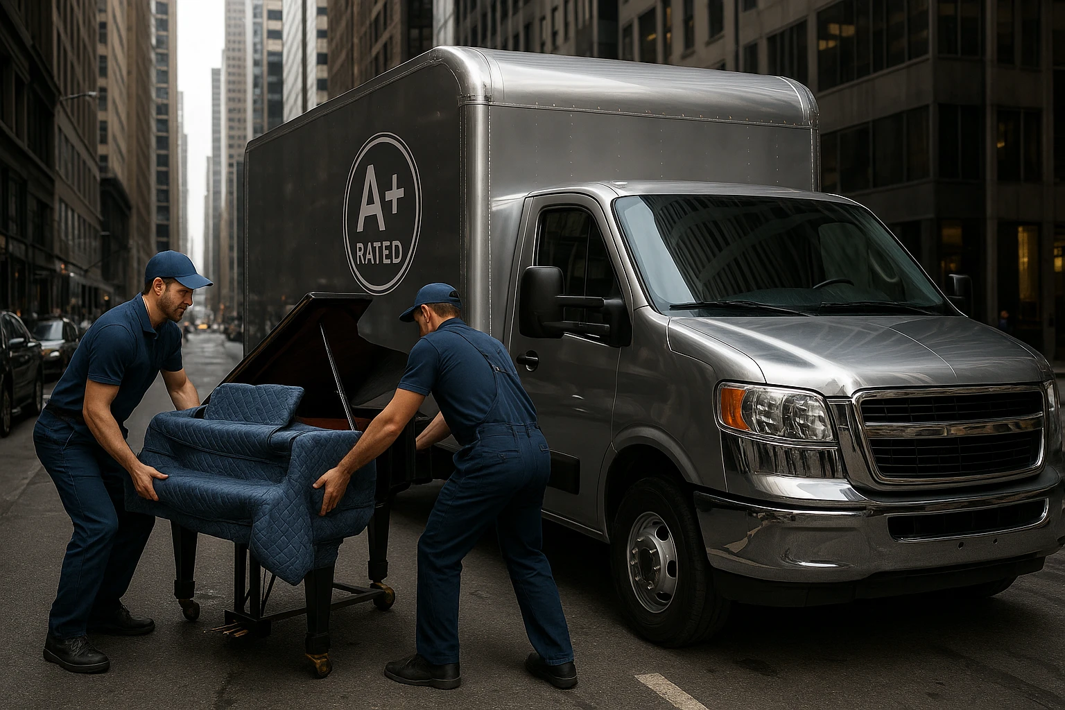moving & storage service: loading a truck