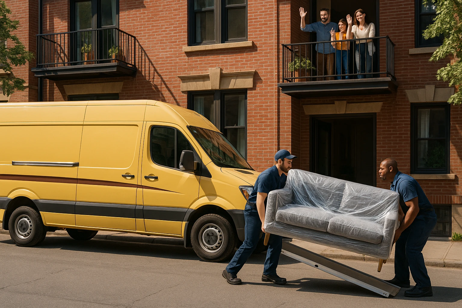 moving & storage service: loading a truck