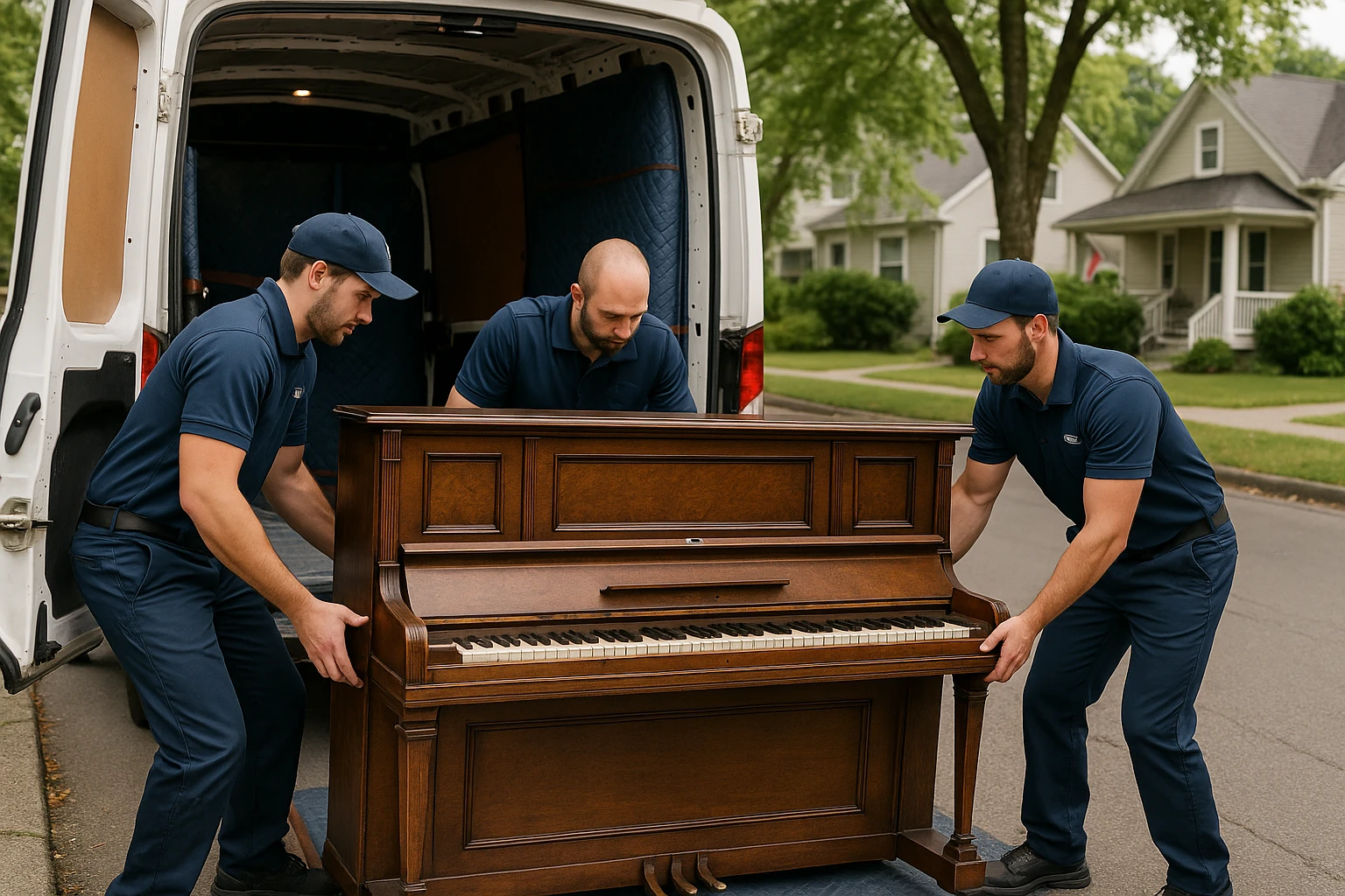 moving & storage service: loading a truck