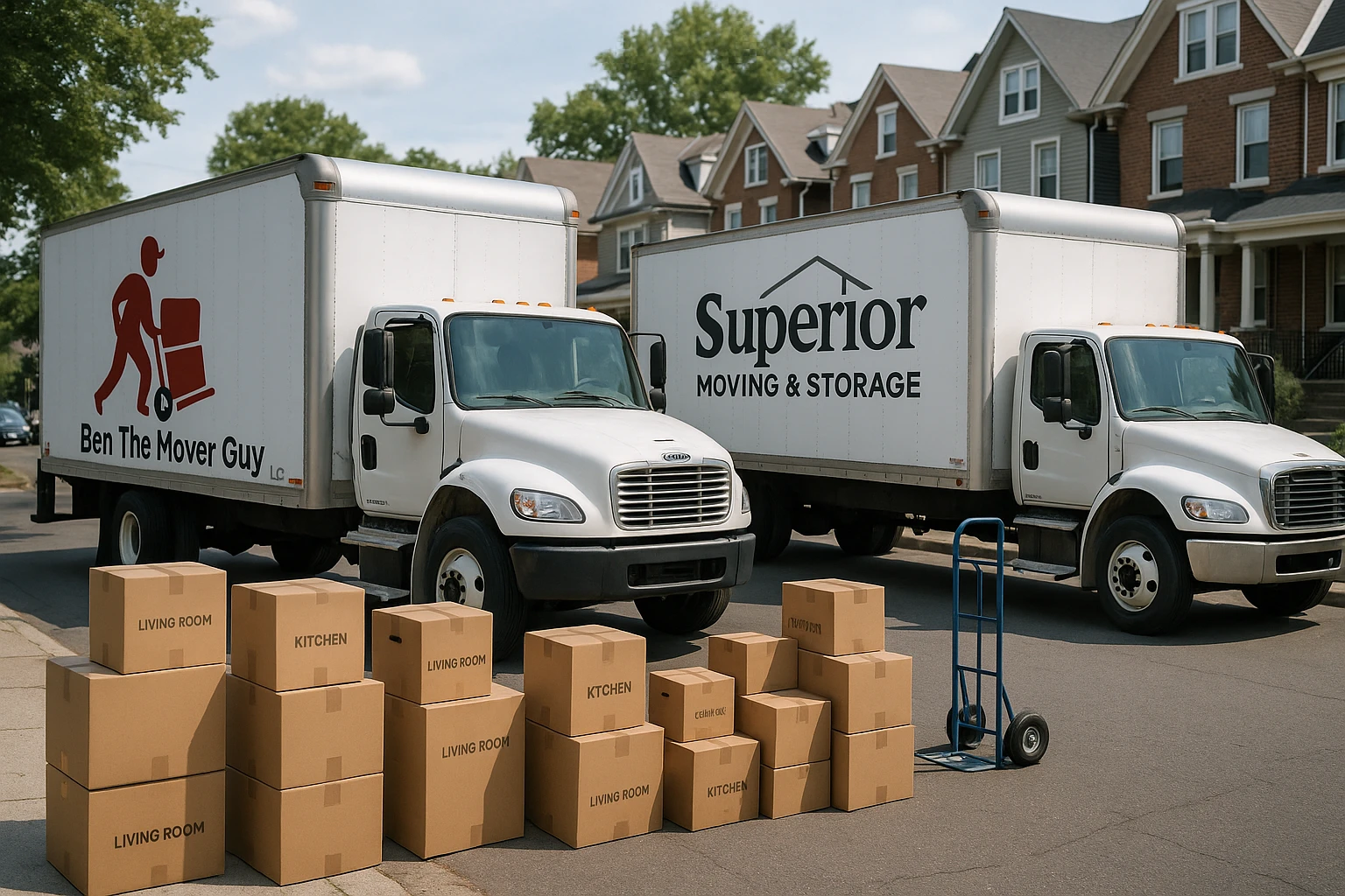 A moving truck with