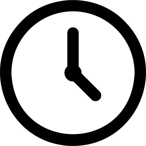 Analog clock icon showing time at approximately 9:15.