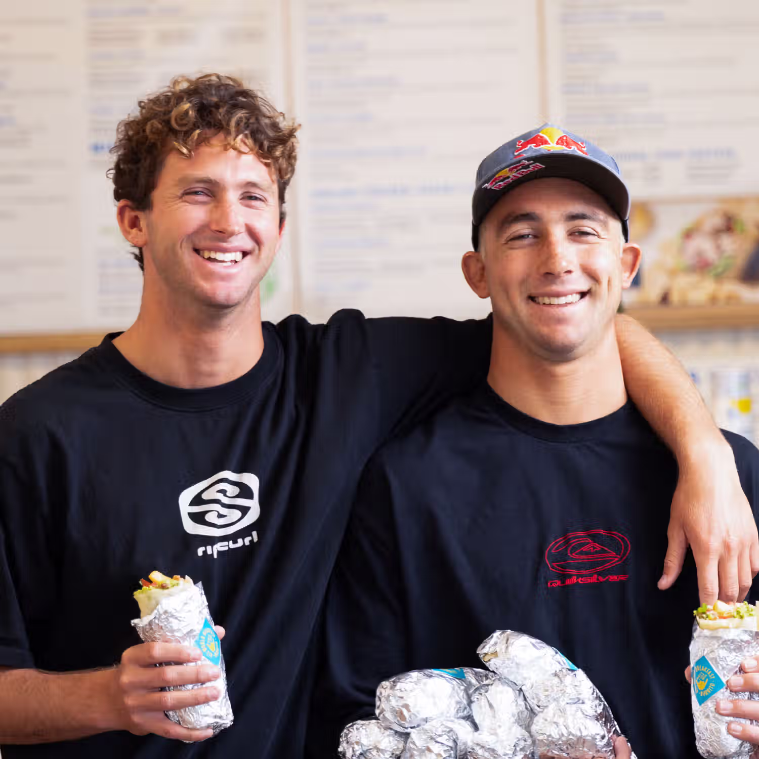 Cola Bros founders smiling together, featured in the Rubio's x Cola Bros collaboration