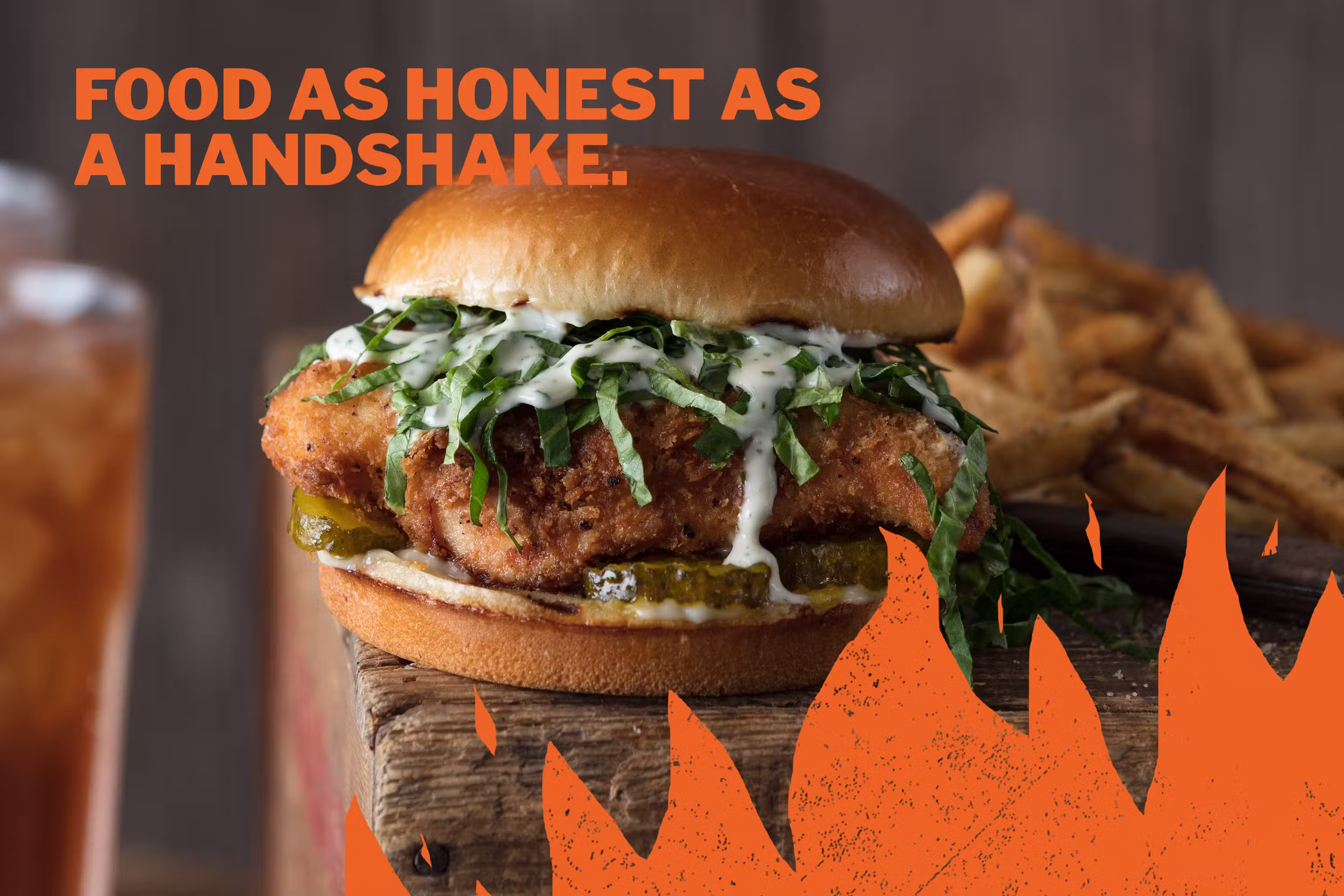 Photograph of chicken sandwich