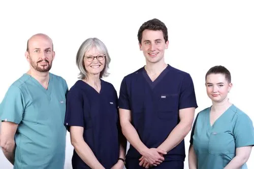The Terenure Orthodontics Team - Specialist orthodontists, Dr. Joseph O'Connor and Dr. Katherine Condren,  Orthodontics Nurse Holly & Practice Co-Ordinator Patrick