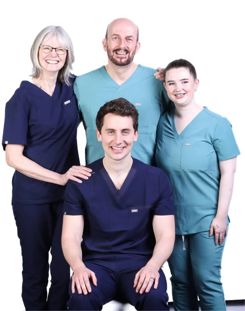 The Terenure Orthodontics Team - Specialist orthodontists, Dr. Joseph O'Connor and Dr. Katherine Condren,  Orthodontics Nurse Holly & Practice Co-Ordinator Patrick