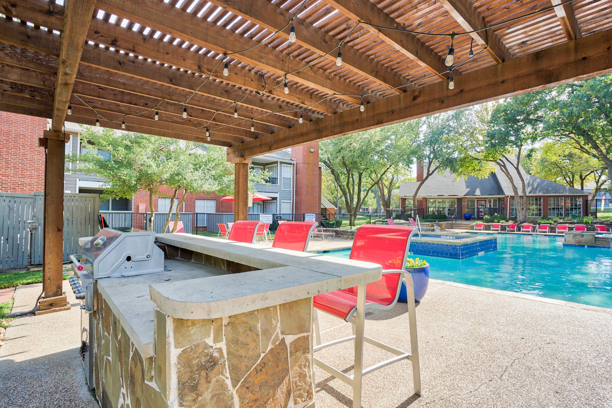 Pool at The Trails Apartments in Arlington, Texas