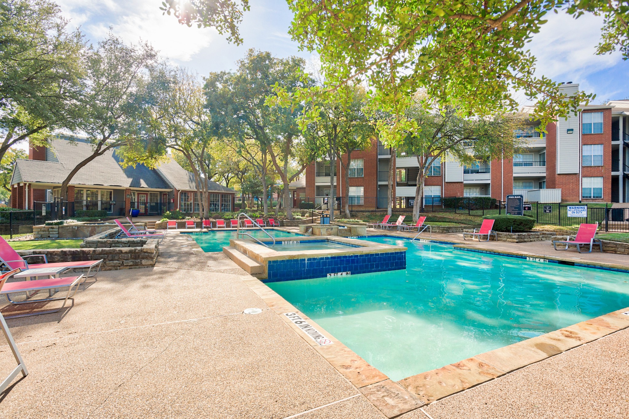 Pool Area at The Trails Apartments in Arlington, Texas