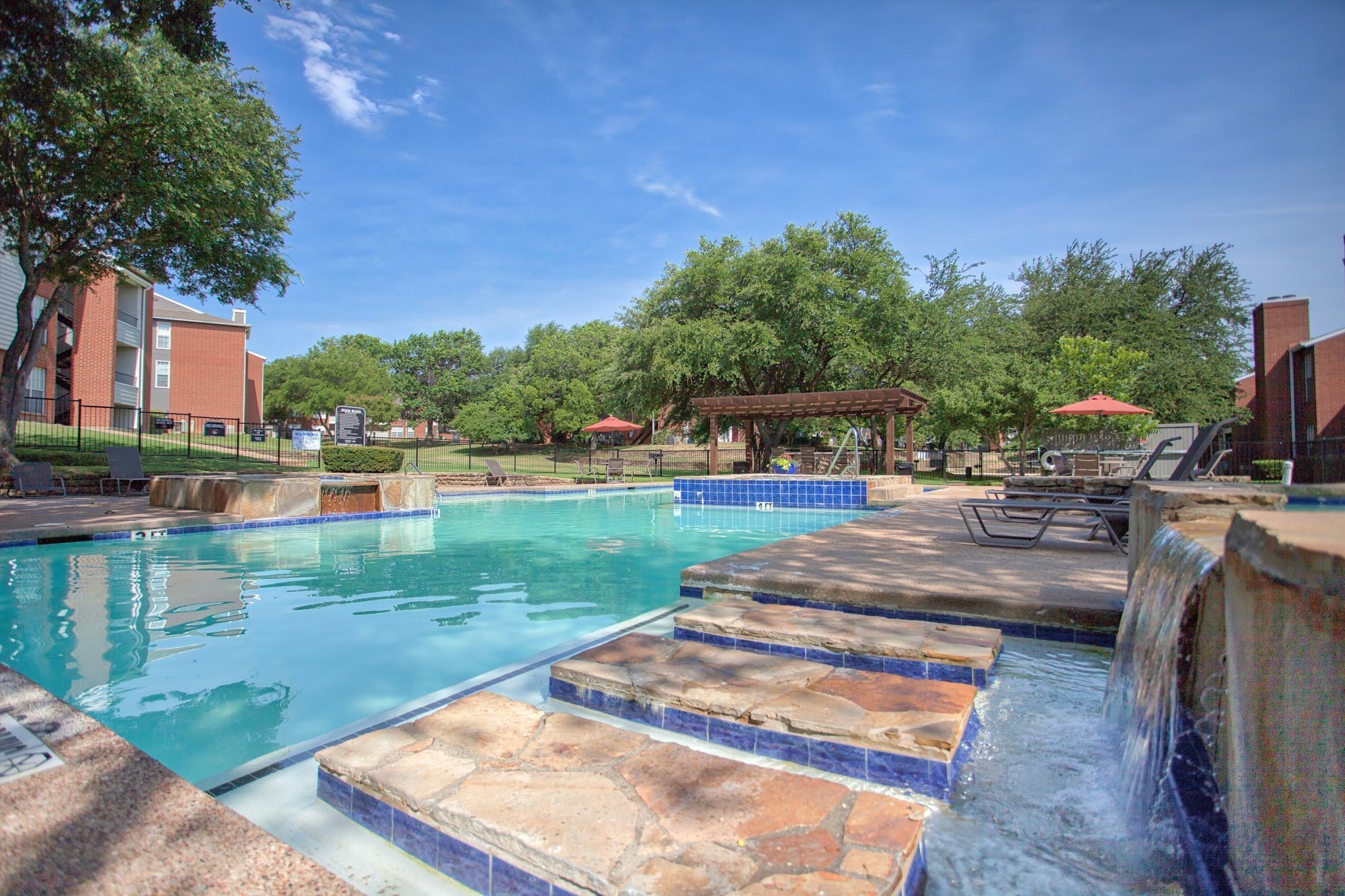 Pool at The Trails Apartments in Arlington, Texas
