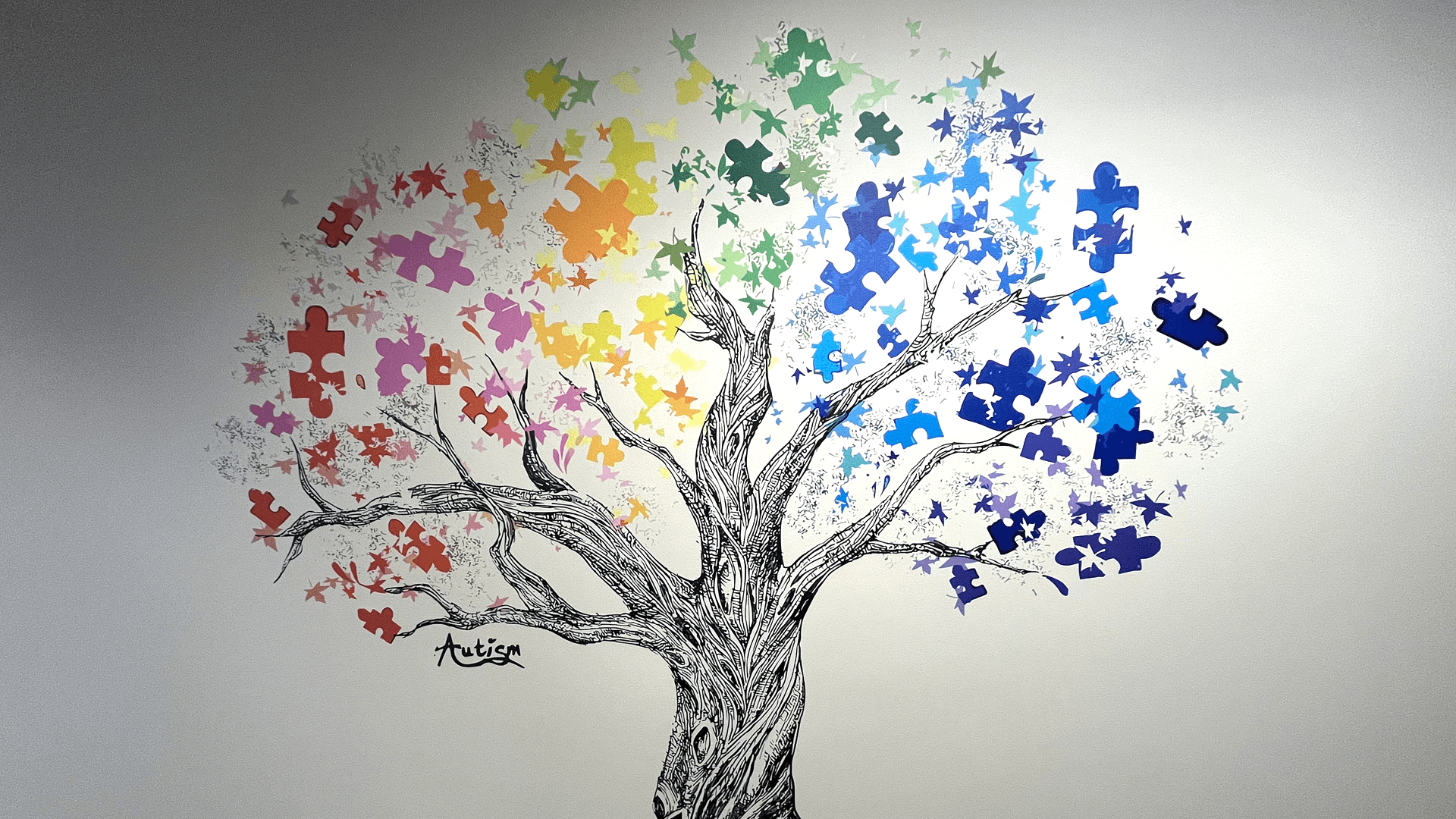 wall art of a tree