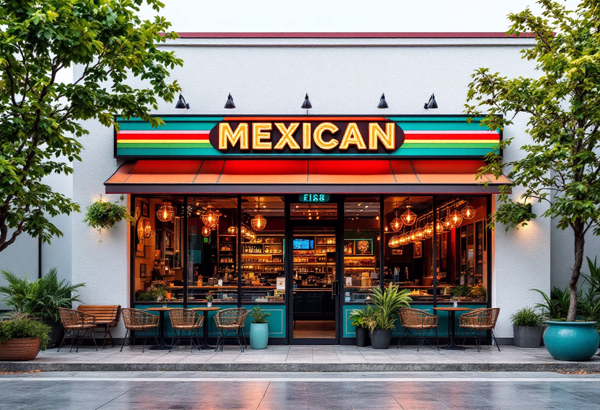 image of restaurant exterior (for a mexican restaurant)