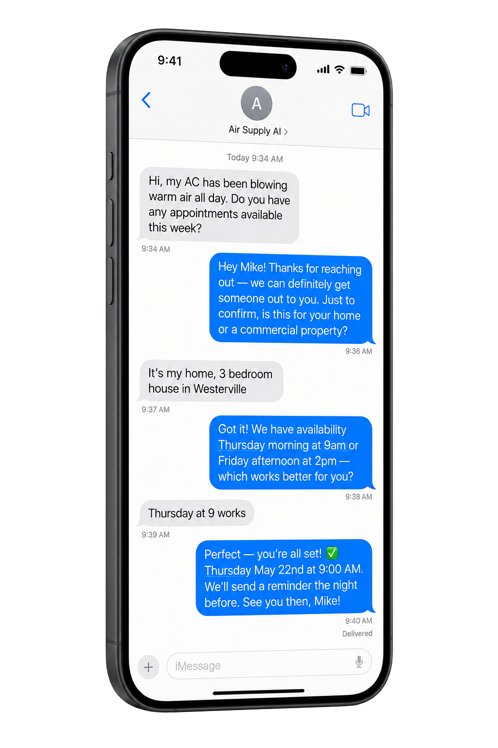Phone showing the CbusClicks AI system