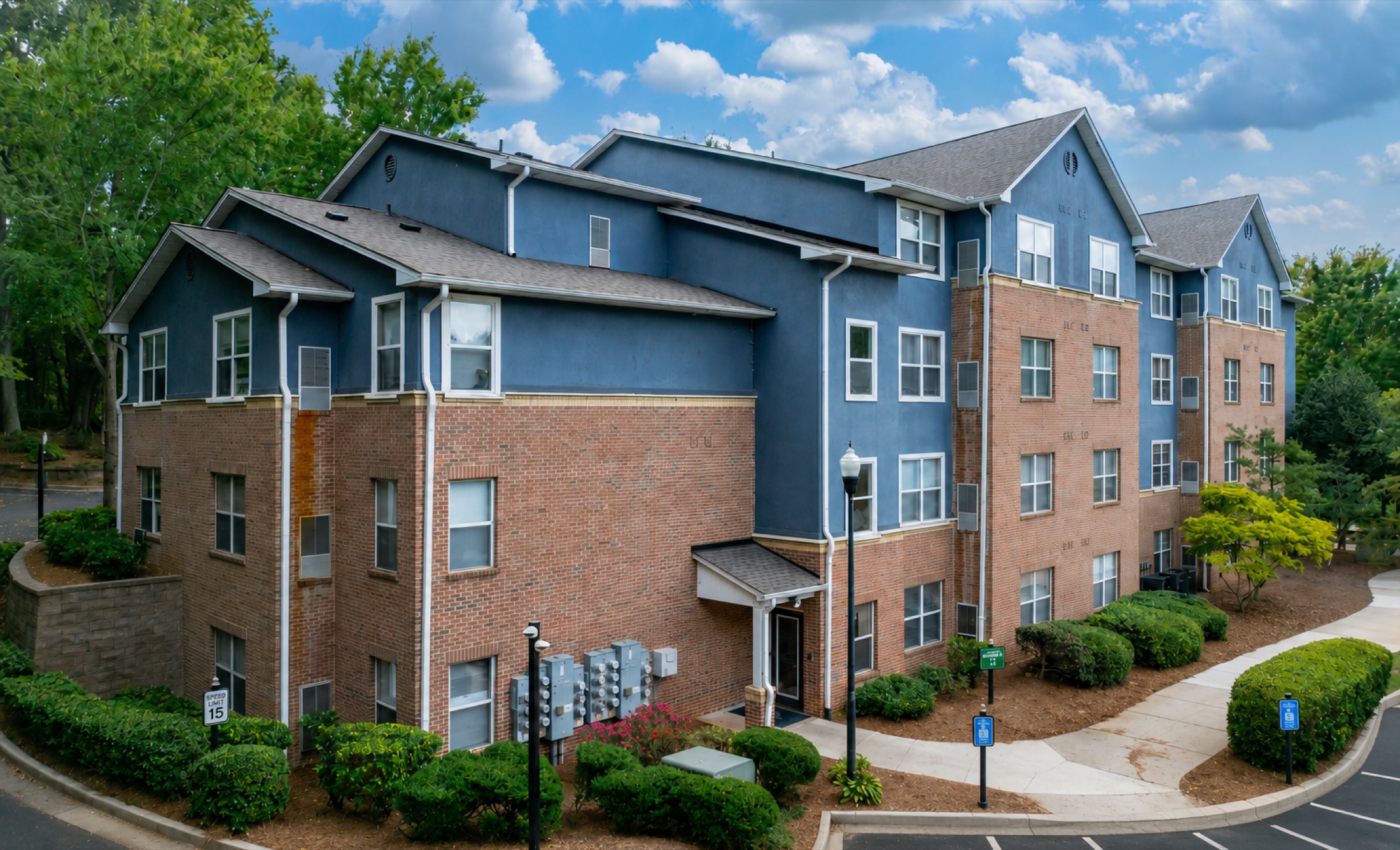 Aerial view of a multifamily community