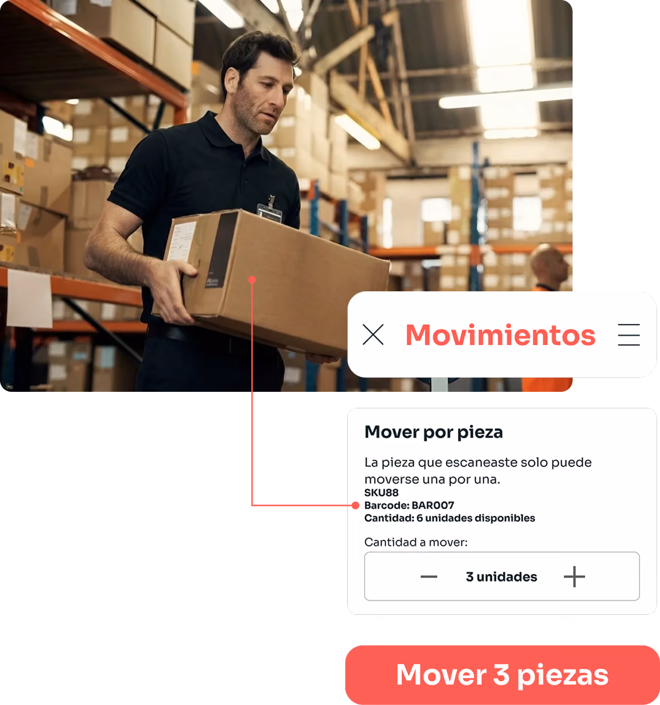 Hombre con cajas