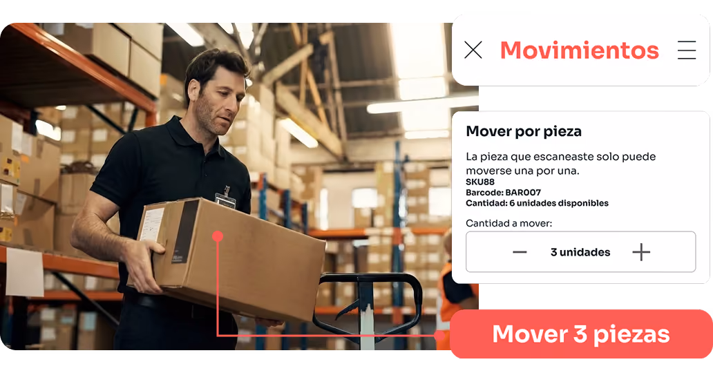 Hombre con cajas