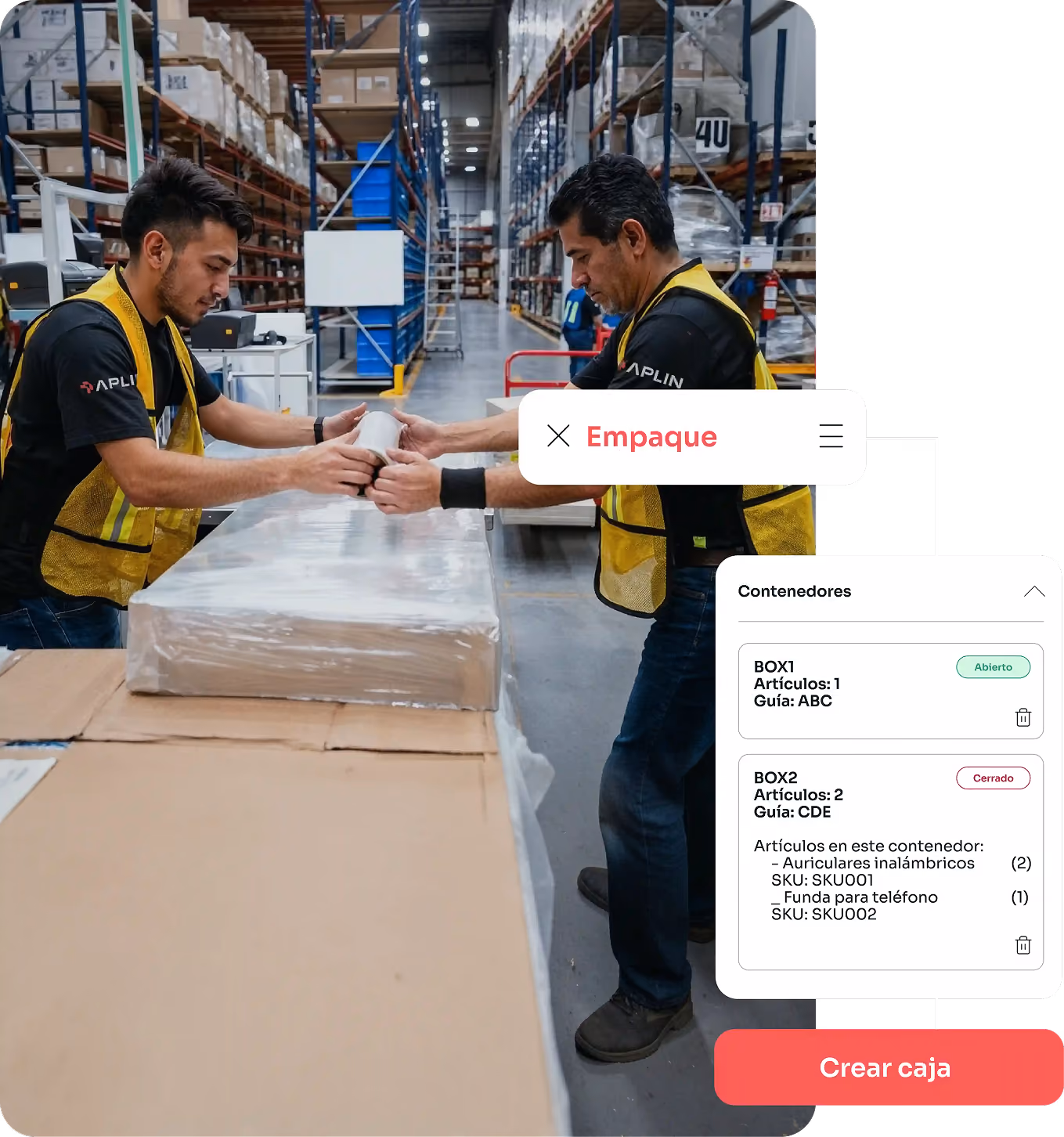 Operadores trabajando