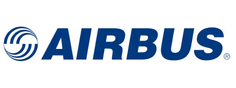 Logo Airbus avec un symbole circulaire stylisé à gauche du texte.