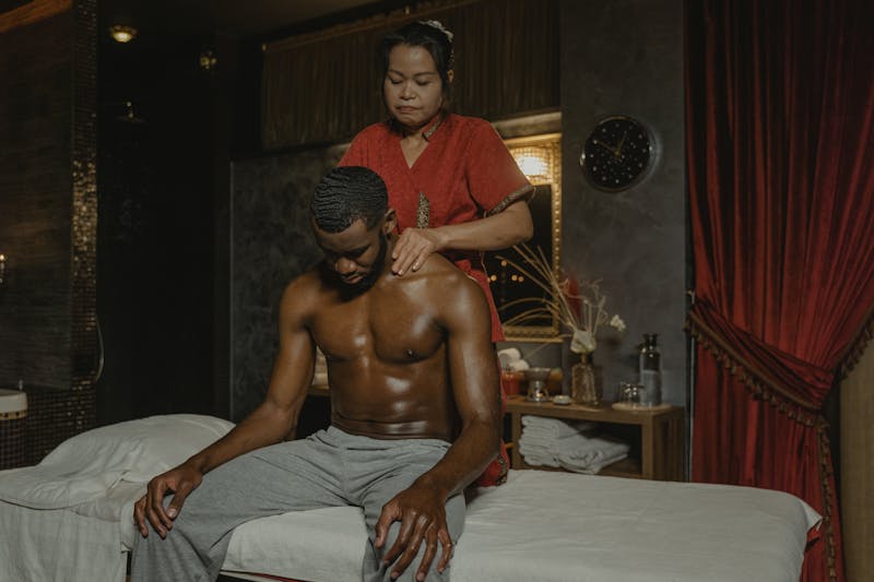Rygg och axlar massage