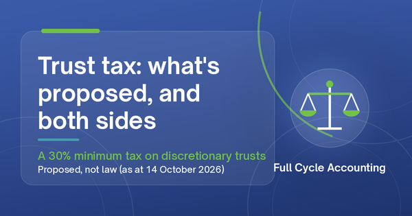 Trust tax: what's proposed, and both sides. Proposed, not law (as at 14 October 2026).