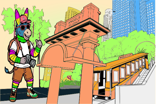 Ernesto at Angels Flight - DTLA Team Walks