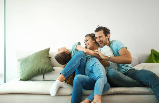image of happy family moving