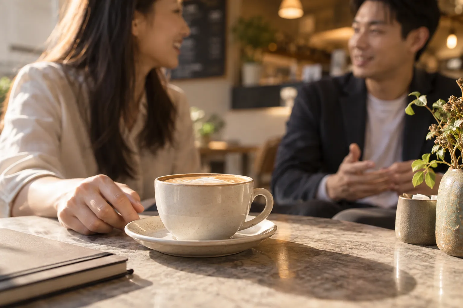 A candidate speaking with a recruitment consultant.