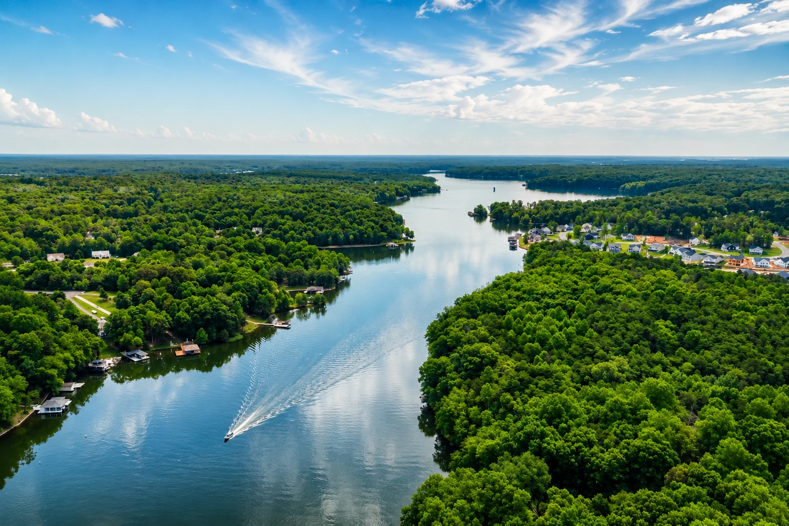 Aerial view of Lake Anna