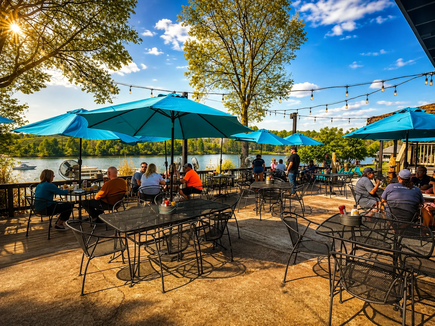The Cove dining deck and waterfront patio