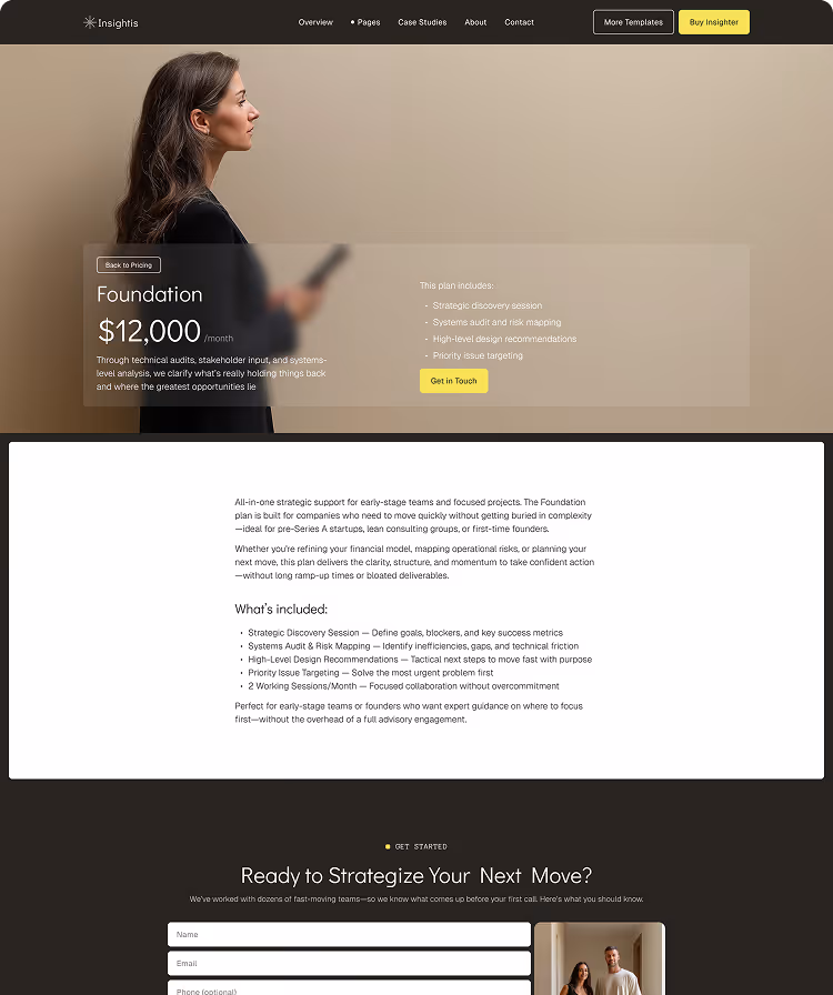 Consulting & strategist Webflow template