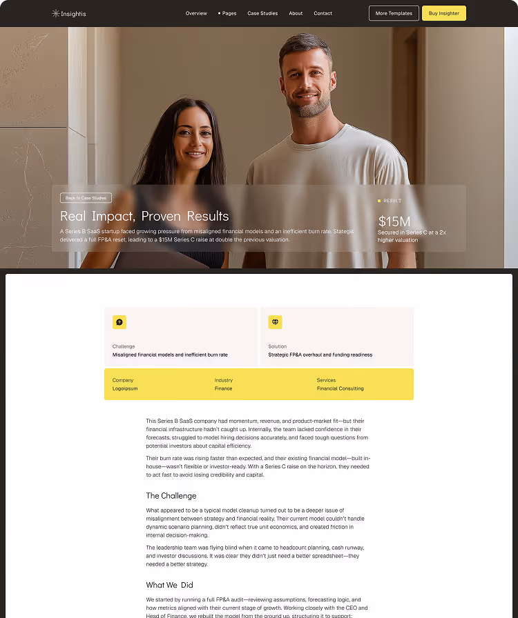 Consulting & strategist Webflow template