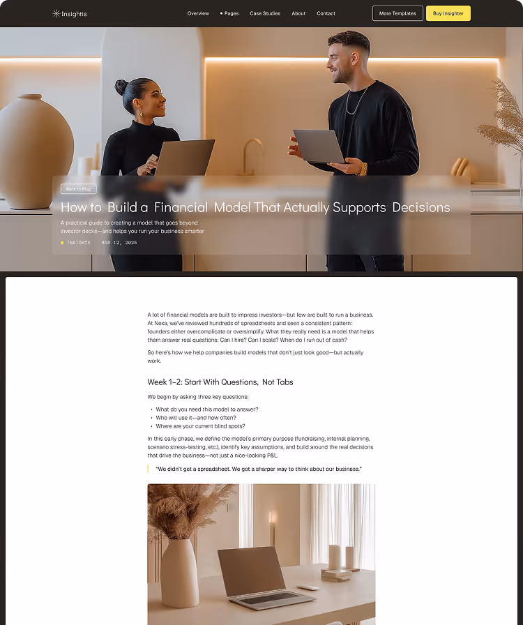 Consulting & strategist Webflow template