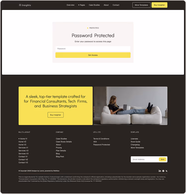 Consulting & strategist Webflow template