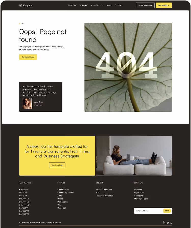 Consulting & strategist Webflow template