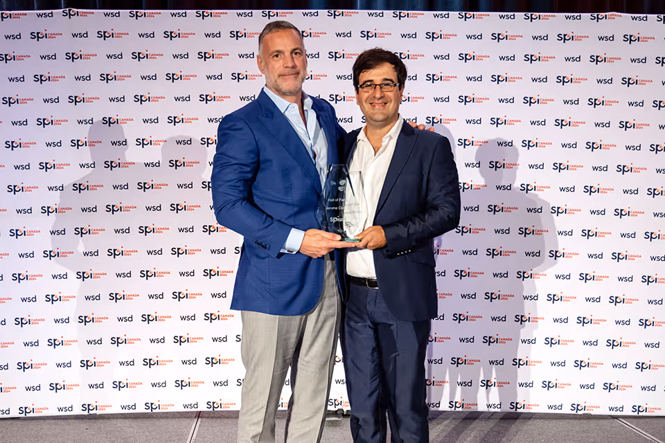 Hall of Fame Award winner at SP Intelligence Canada 2024.