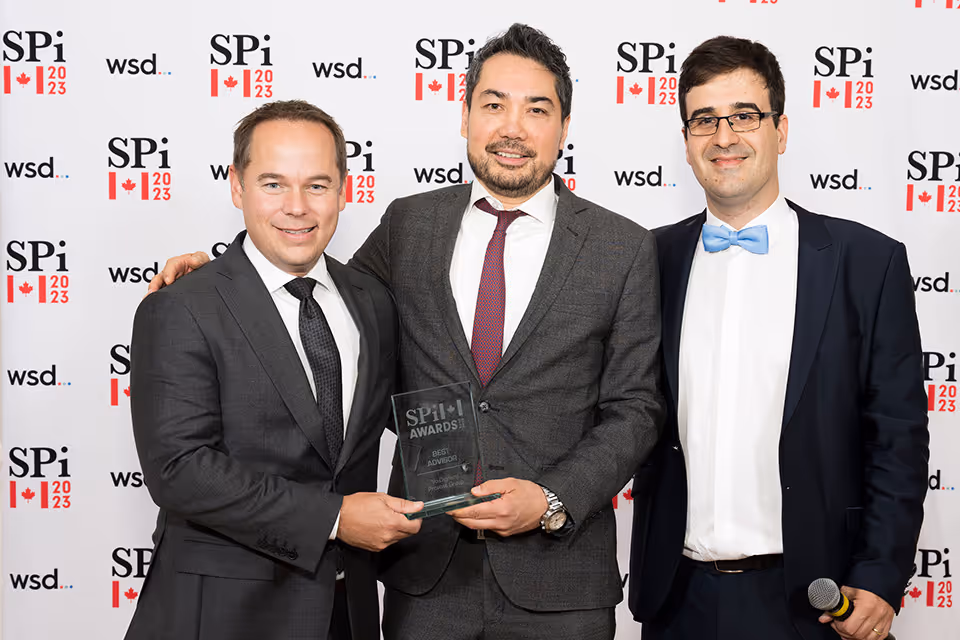 Best Advisor Award winner at SP Intelligence Canada 2023.