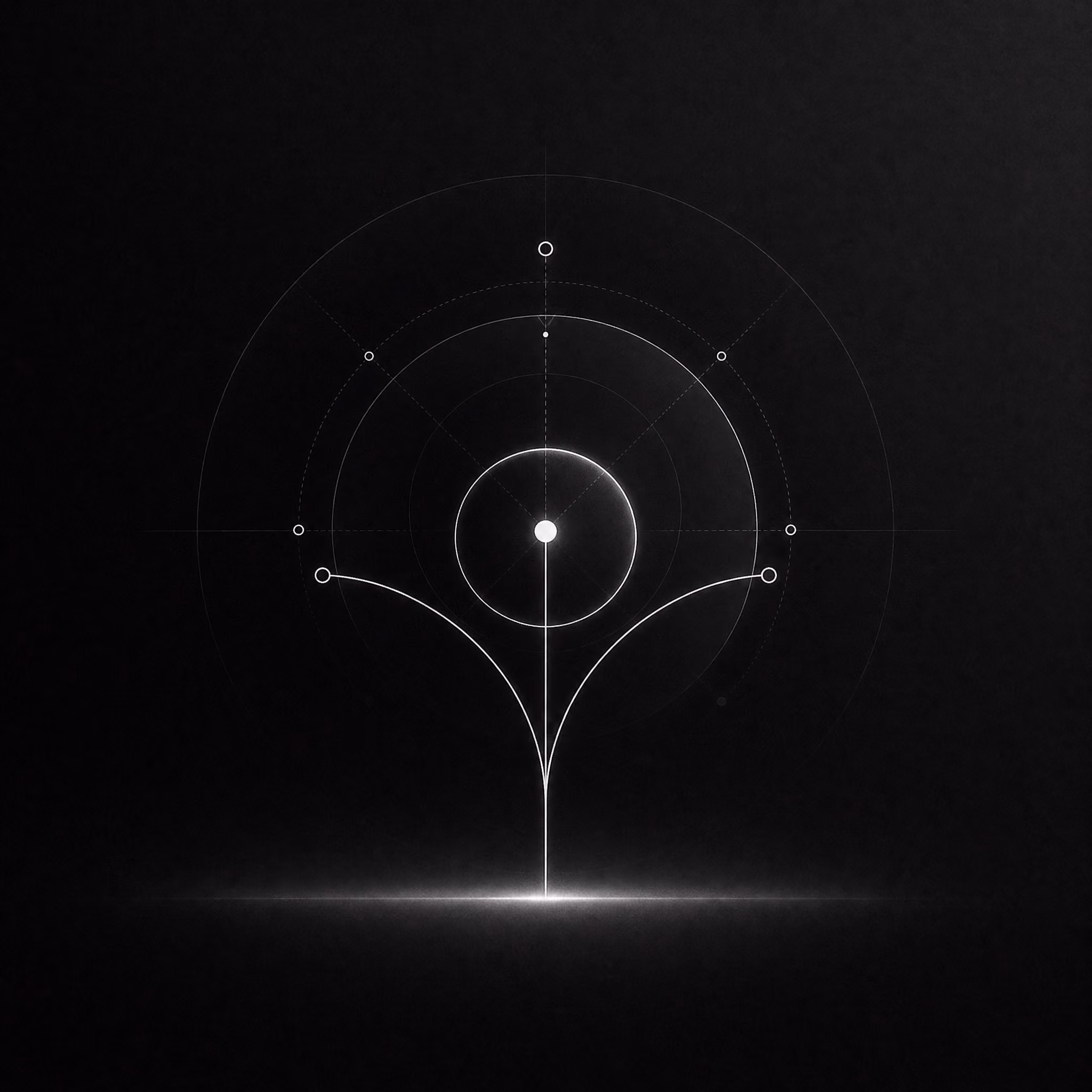 Minimalist line icon representing the discovery and concept development phase of Dojo Films' production process