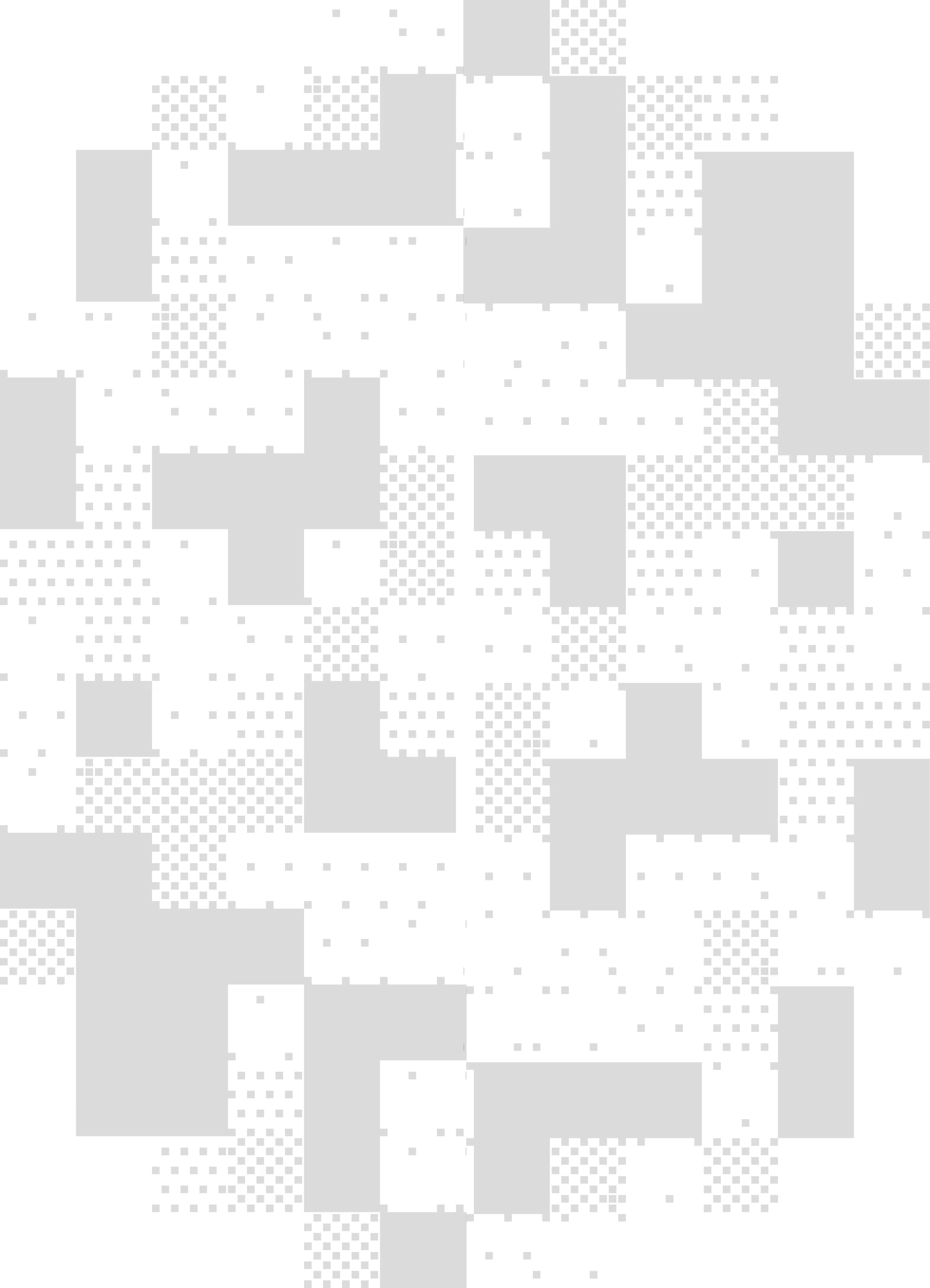 Abstract black and gray pixelated pattern with varied square and dot textures.
