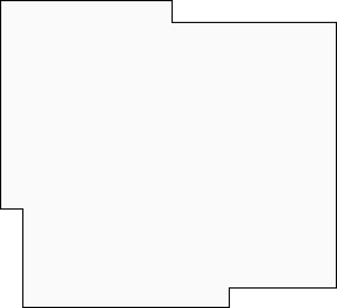 Minimalistic white room interior with large windows, two doors, wooden floor, and a white bench.