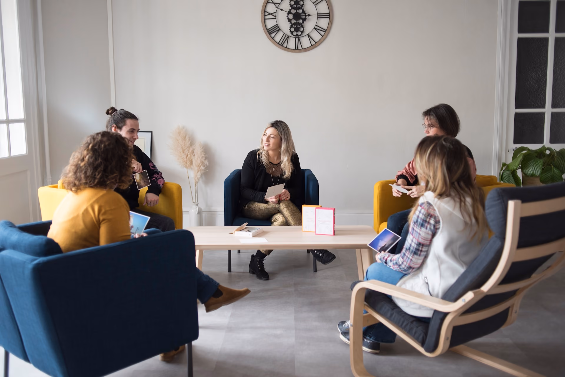Travail en groupe avec Aurore au centre