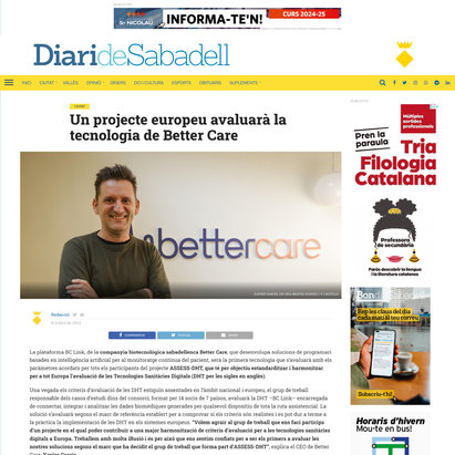 Un projecte europeu avaluarà la tecnologia Better Care