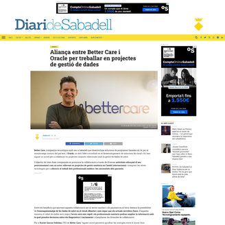 Better Care i aliança Oracle per treballar en projectes de gestió de dades