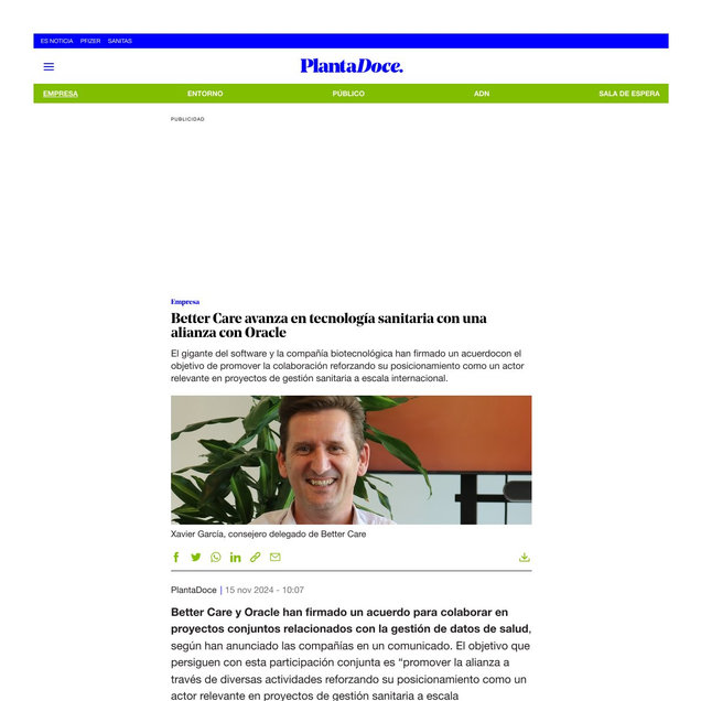 Better Care avança la tecnologia sanitària amb una aliança amb Oracle