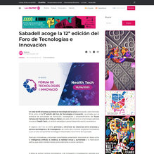 Sabadell acull la 12a edició del Fòrum Tecnològic i Innovació